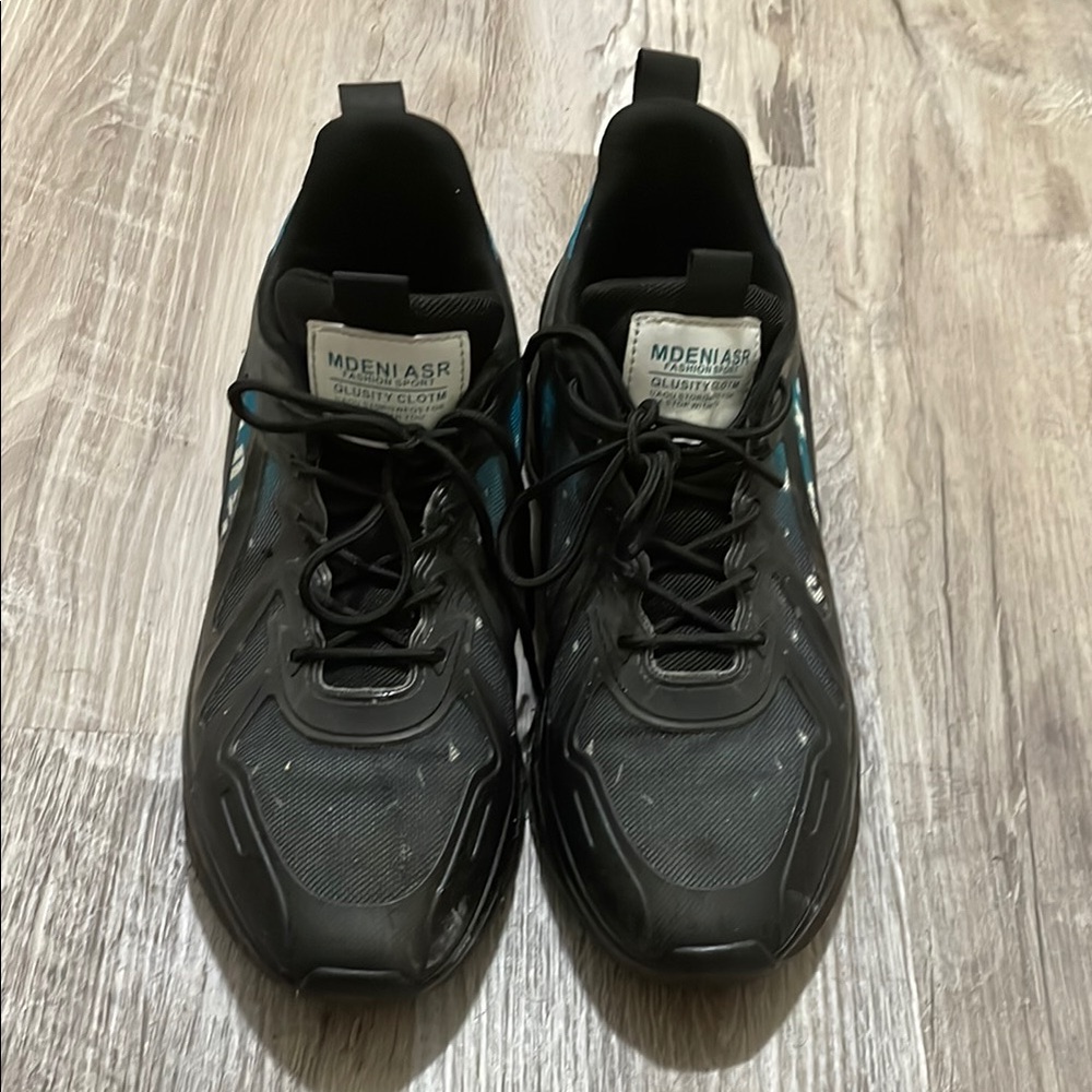Black and Blue Sneakers